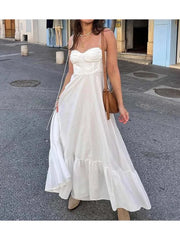 Women's Summer Sleeveless Maxi Dress - Casual Beach Style