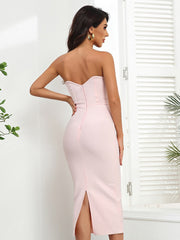 Adriana Bandage Strapless Bow Dress
